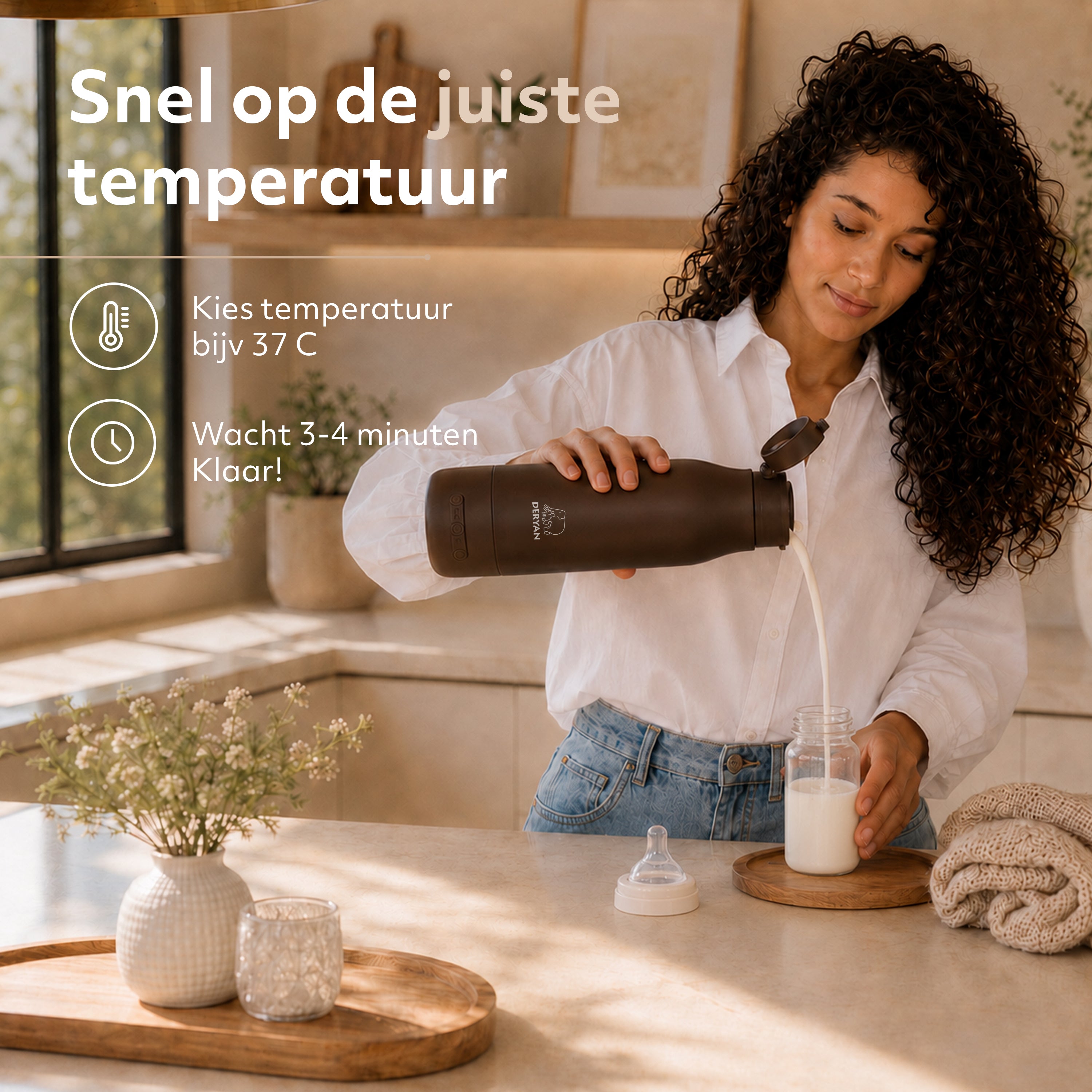 Wireless Bottle Warmer 350 ml - Chocolate Brown
