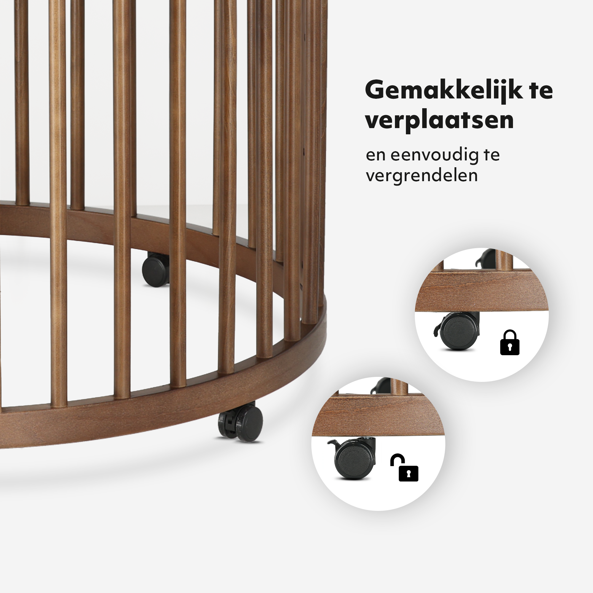 Willow Houten Ronde Box inclusief matras - Brown