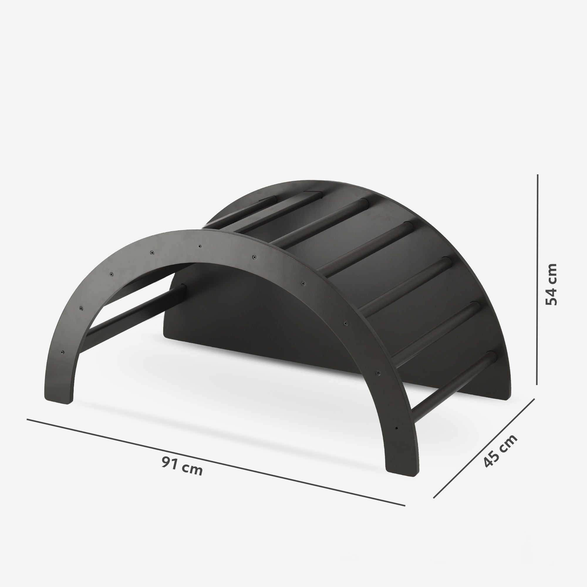 Multifunctional Climbing Arch - 5-in-1 model - Play arch - Climbing frame - Play equipment - Includes cushion - Drawing table - Black