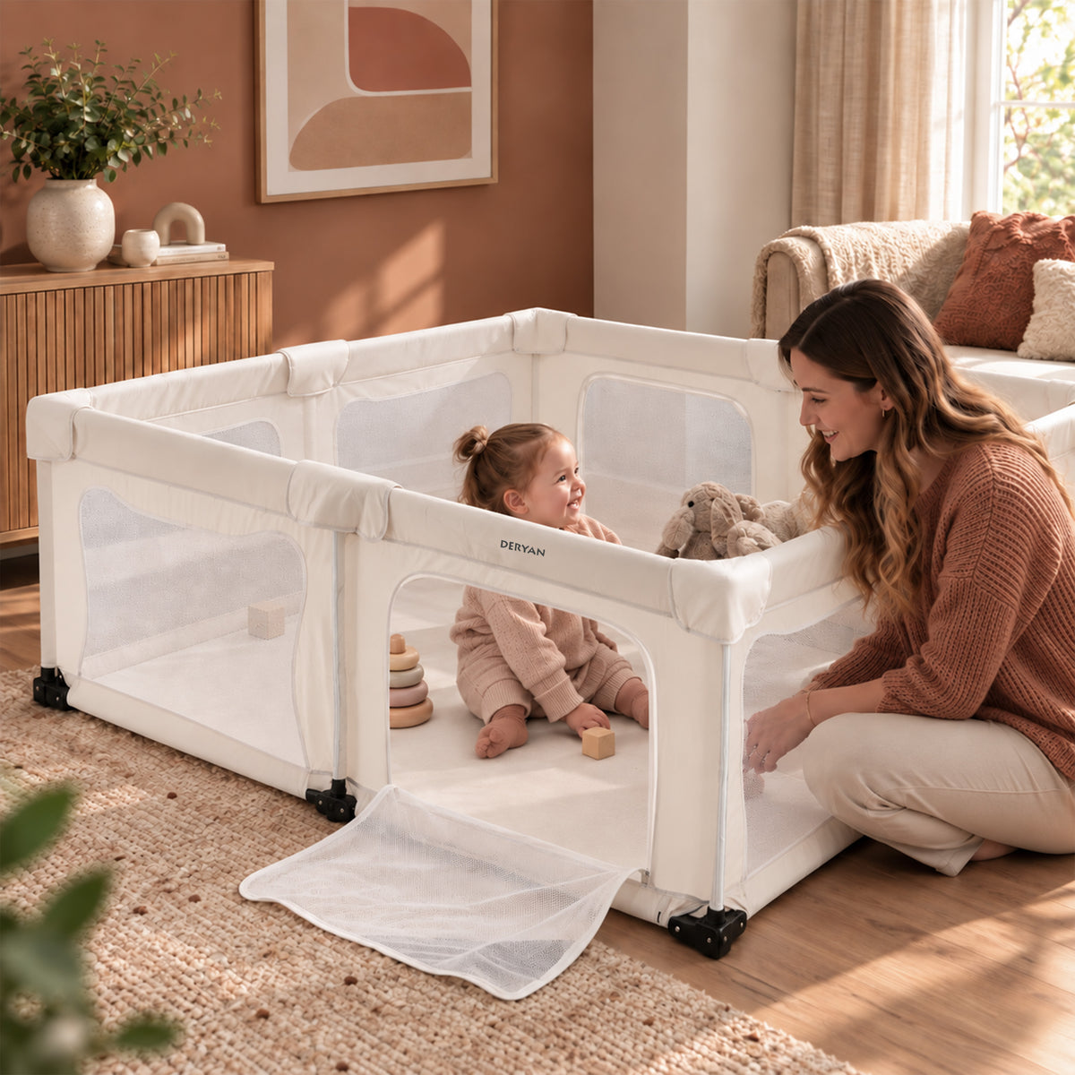 Opvouwbare Kinderbox XL - Cream