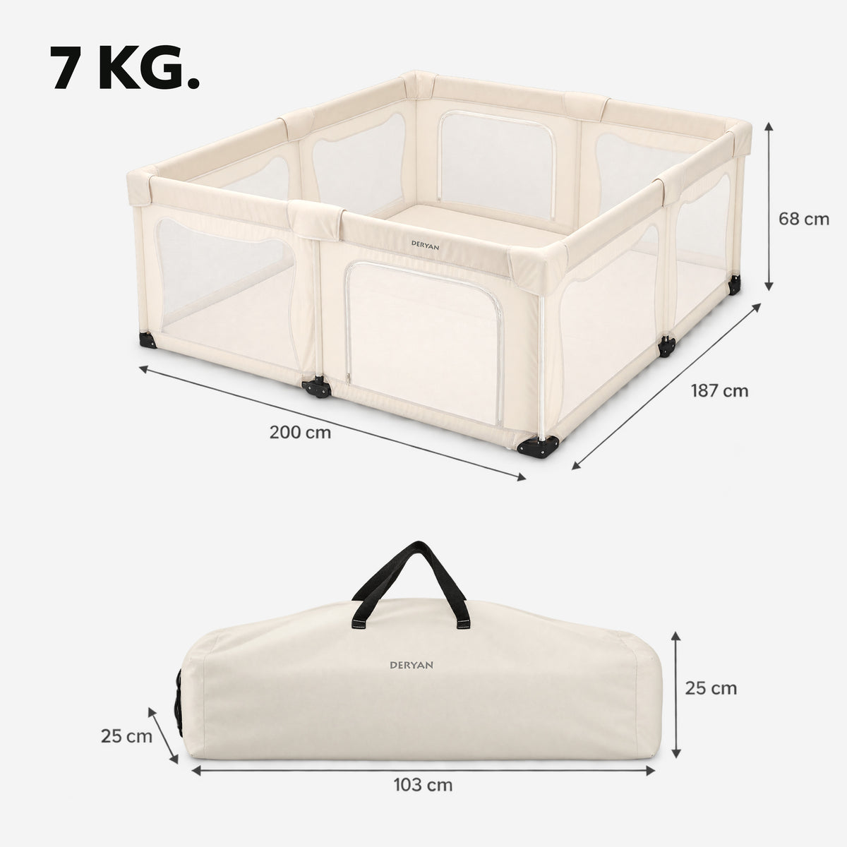 Opvouwbare Kinderbox XL - Cream