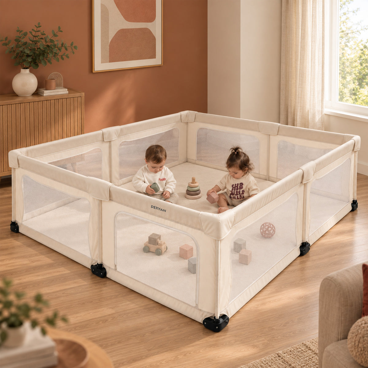 Foldable Playard XL - Cream