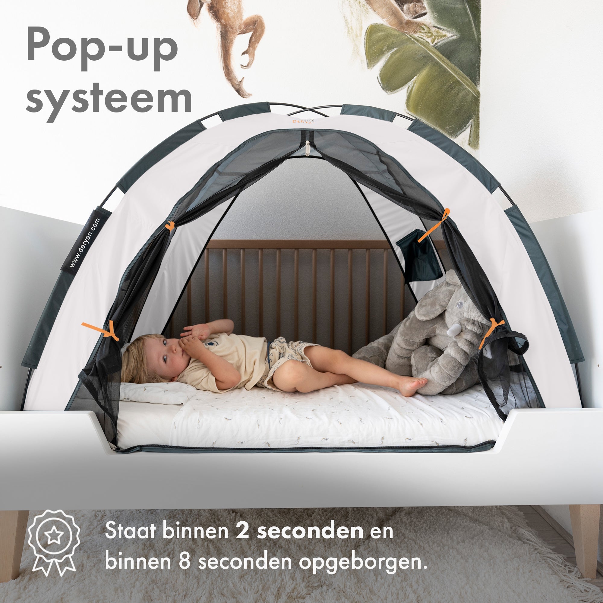 Bed tent Cream 200x90 cm