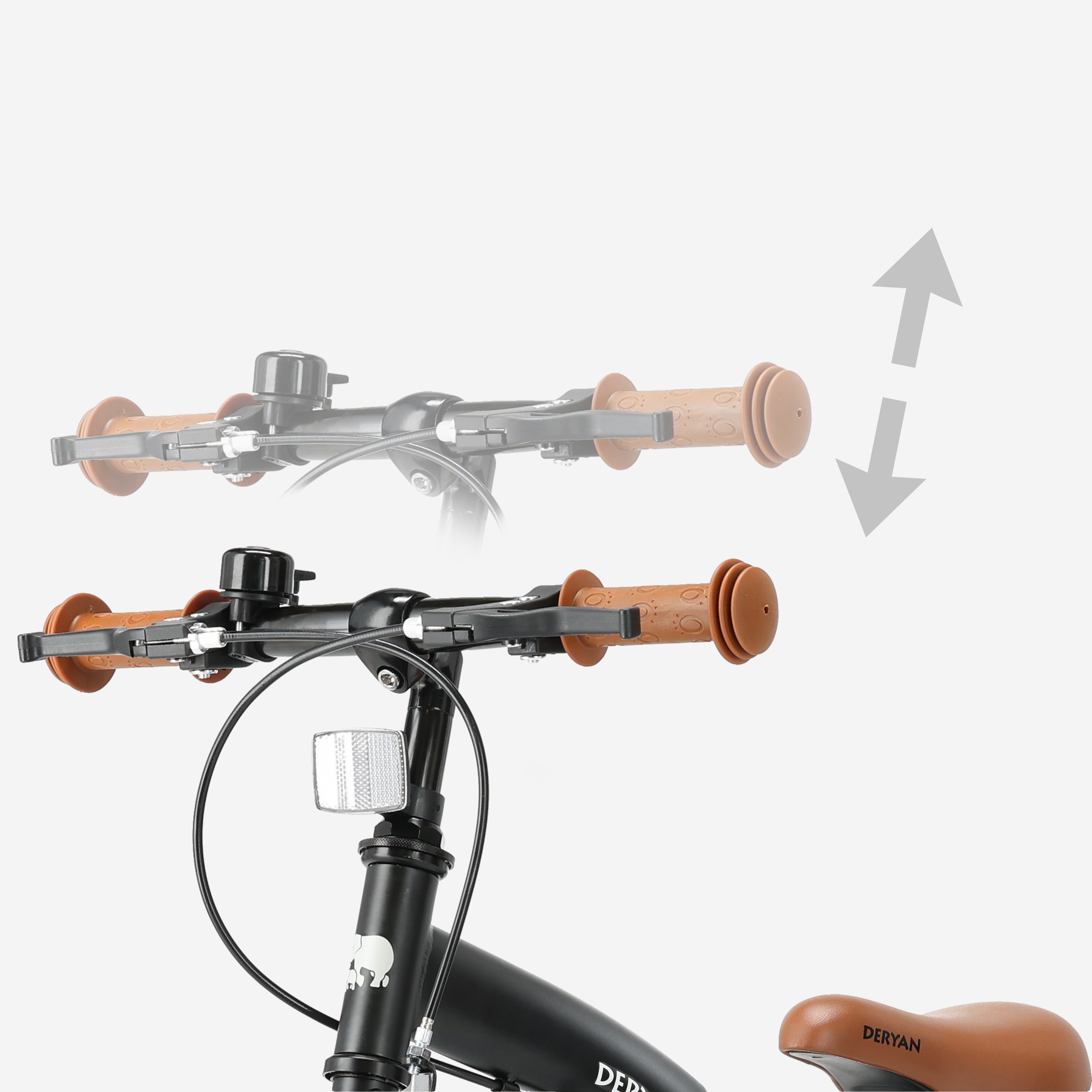 Luksus Barnesykkel 12 tommer - 3 i 1 - løpesykkel Svart