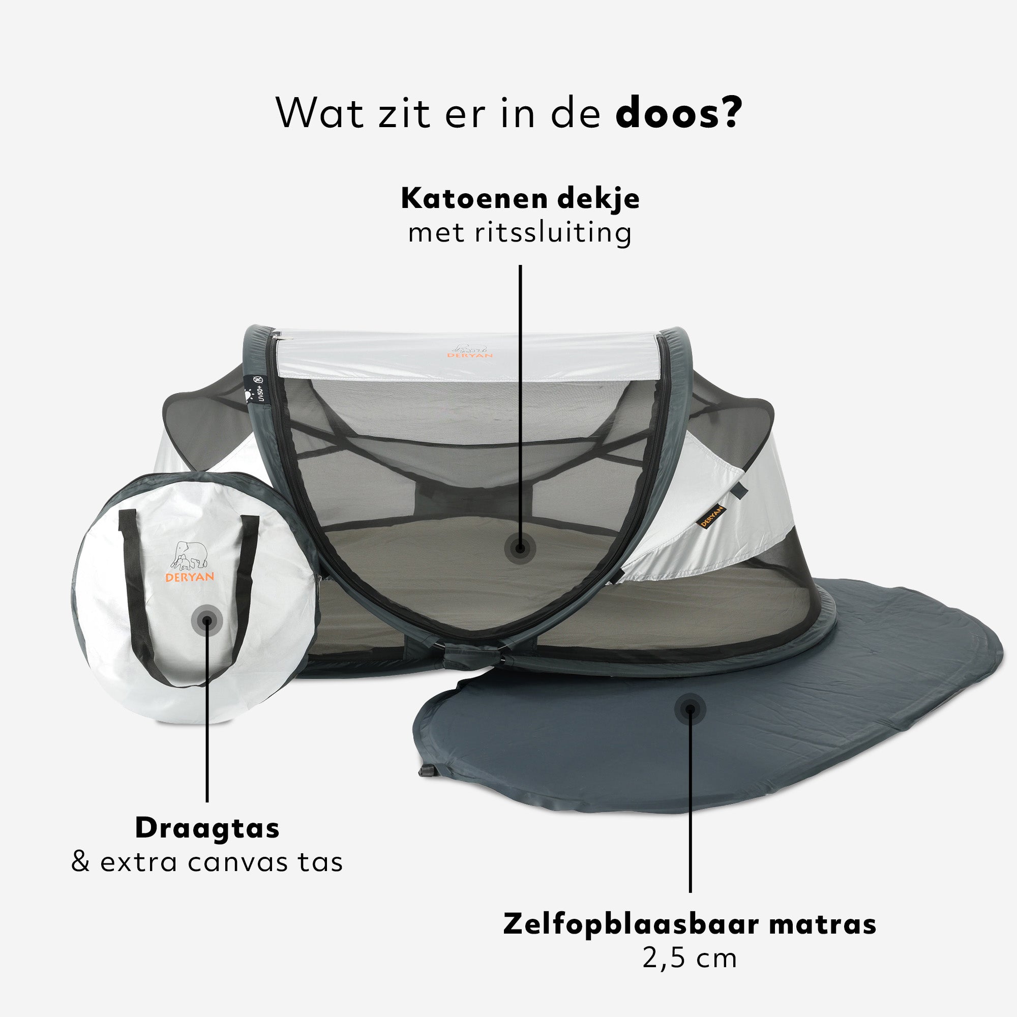 Deryan Luxe Pop Up 1 persoons reisklamboe Deryan Luxe Pop Up 1 persoons reisklamboe
