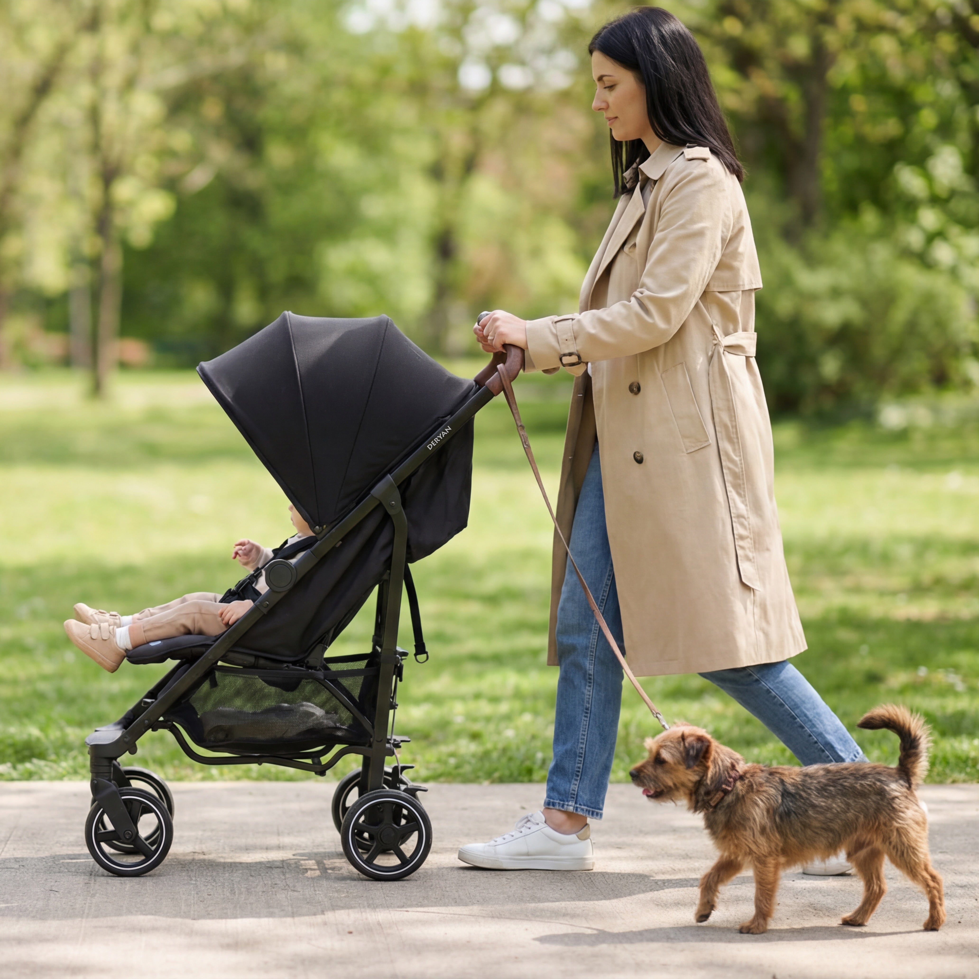 Bobbie Buggy - Paraplu Buggy - 5-Punts Gordel - Muggennet - Draagtas - Geschikt voor Kinderen tot 22 kg - Verstelbare rugleuning - Zwart