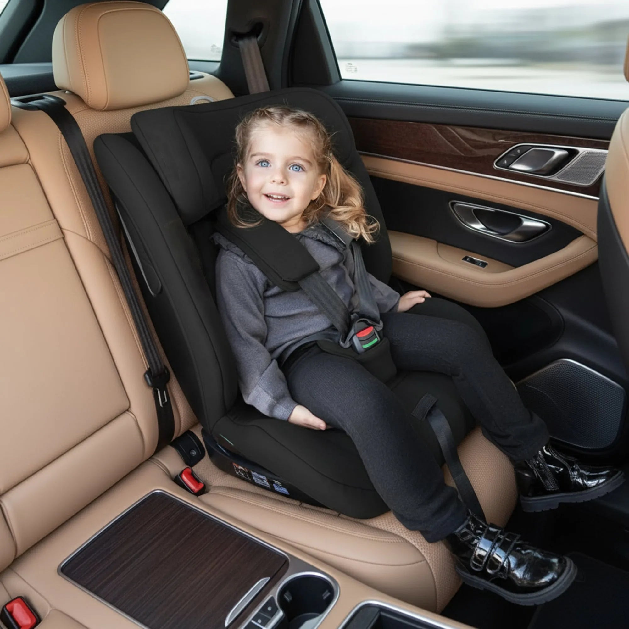 Carter Luxe i-Size/isofix Car Seat 76-150 cm - 9-36 kg - Deep seat - Adjustable headrest - Safety systems - Easy to clean - Group 1/2/3