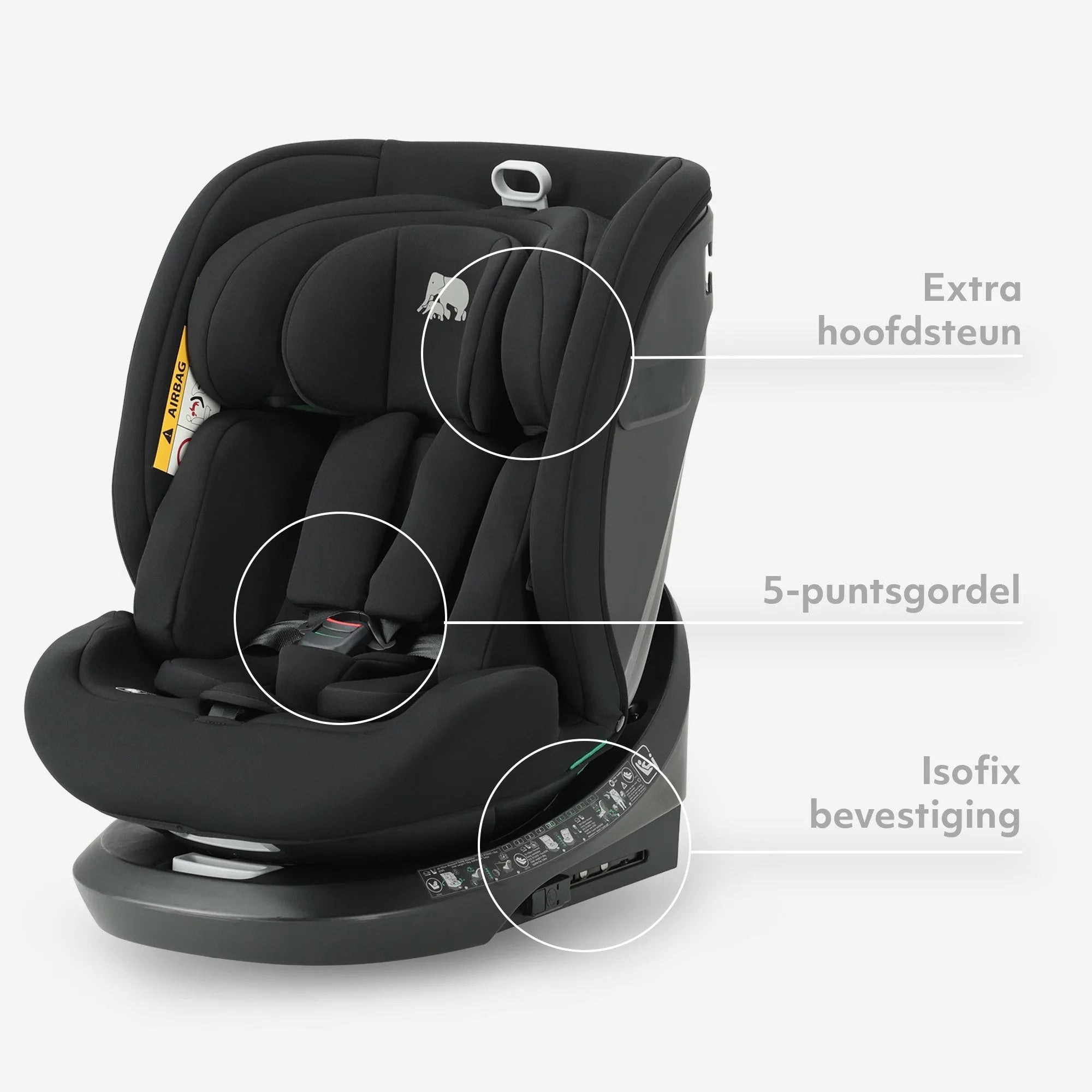 Cassie Luxe I-size Car Seat - Group 0-1-2-3 - Isofix - Rotates 360°