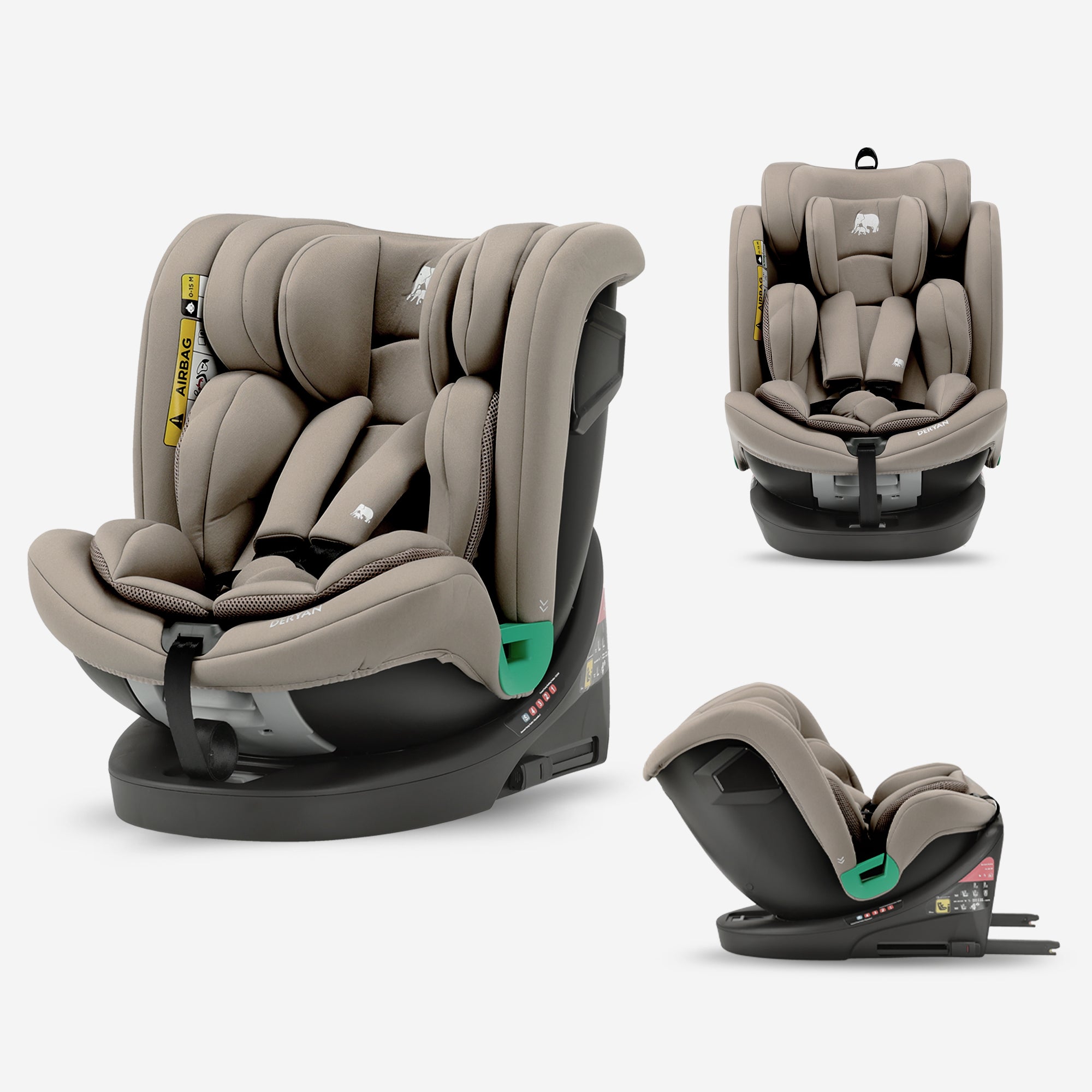 Colin Luxe i-Size/Isofix 360°-autostol 40–150 cm – 0–36 kg – Truffle Sand