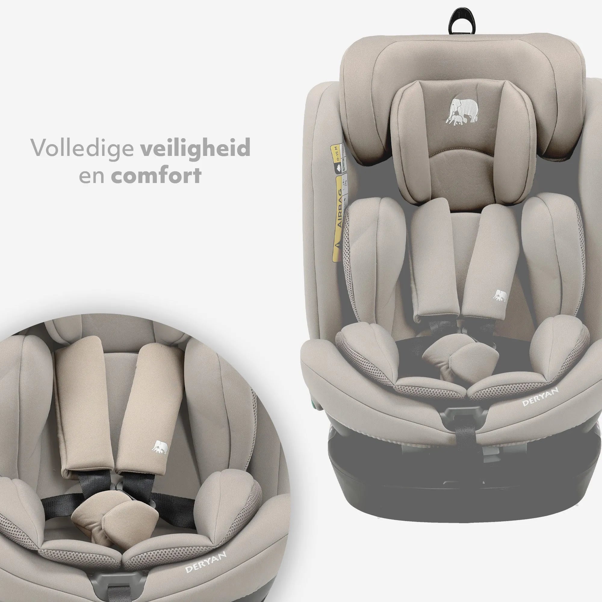 Siège auto Colin Luxe i-Size/Isofix 360° 40-150 cm - 0-36 kg - Truffle Sand