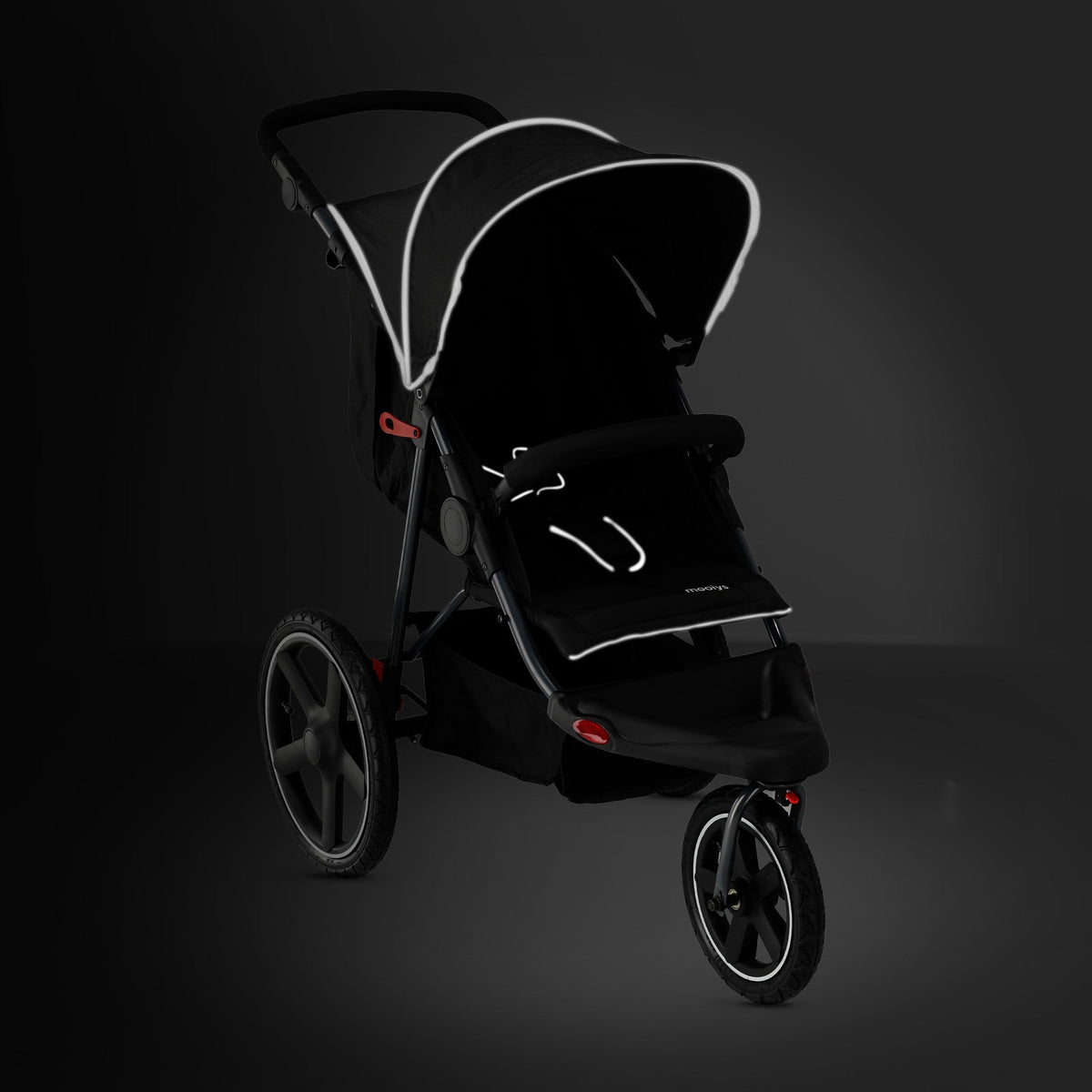 Mooiys Cruze Jogger Running Stroller - Black
