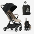 DERYAN Buggy Nougat compact travel buggy lightweight foldable with storage compartment and lock