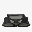 Baby Luxe Black Pop-Up Travel Crib with Self-Inflating Mattress, Mosquito Net (mesh size less than 1 mm), and Carry Bag