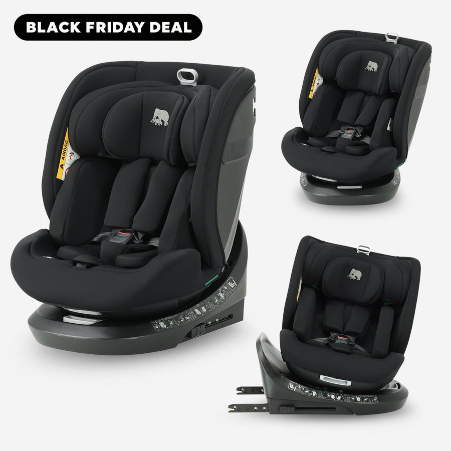 Fotelik samochodowy Cassie Luxe i-Size 0–36 kg z mocowaniem Isofix i obrotem o 360° – czarny