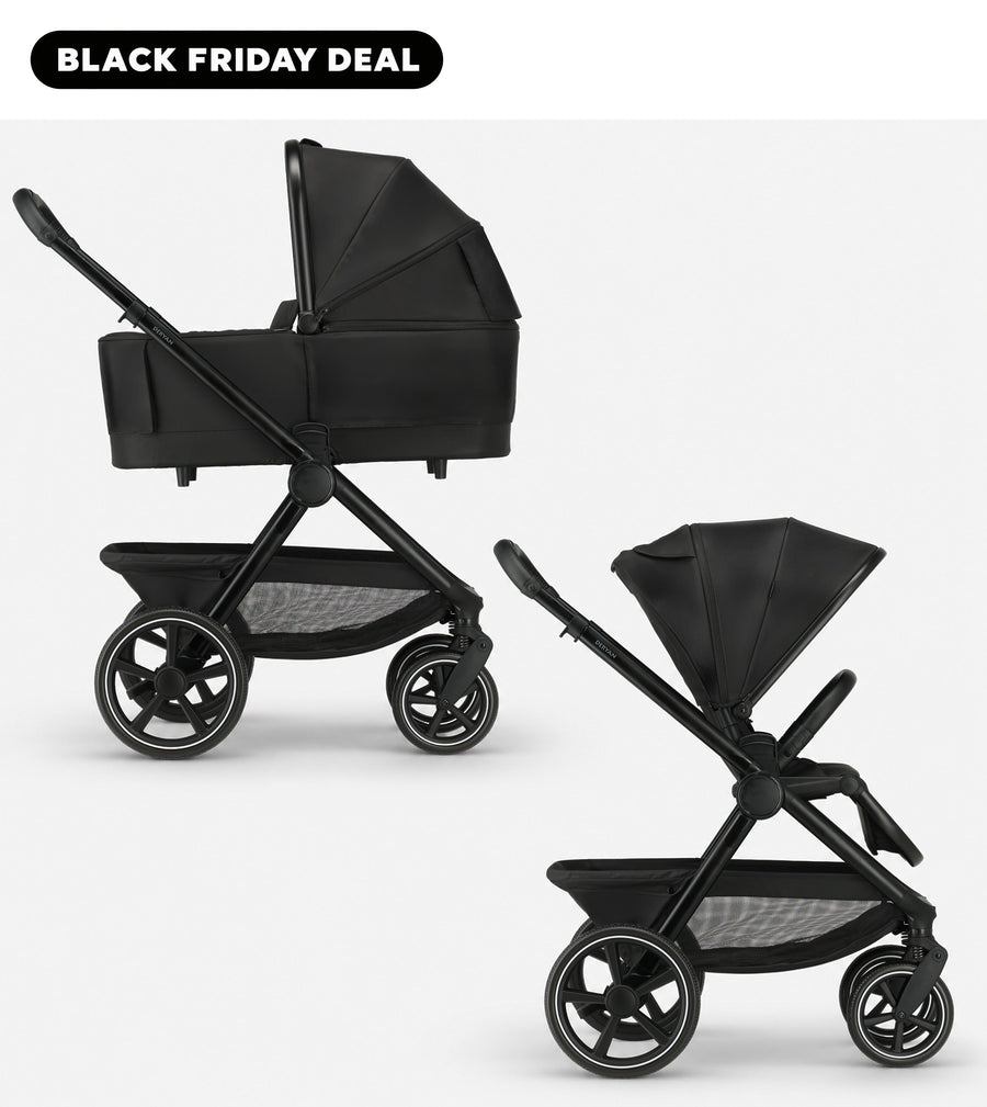 Naya 2-in-1-Kinderwagen Schwarz