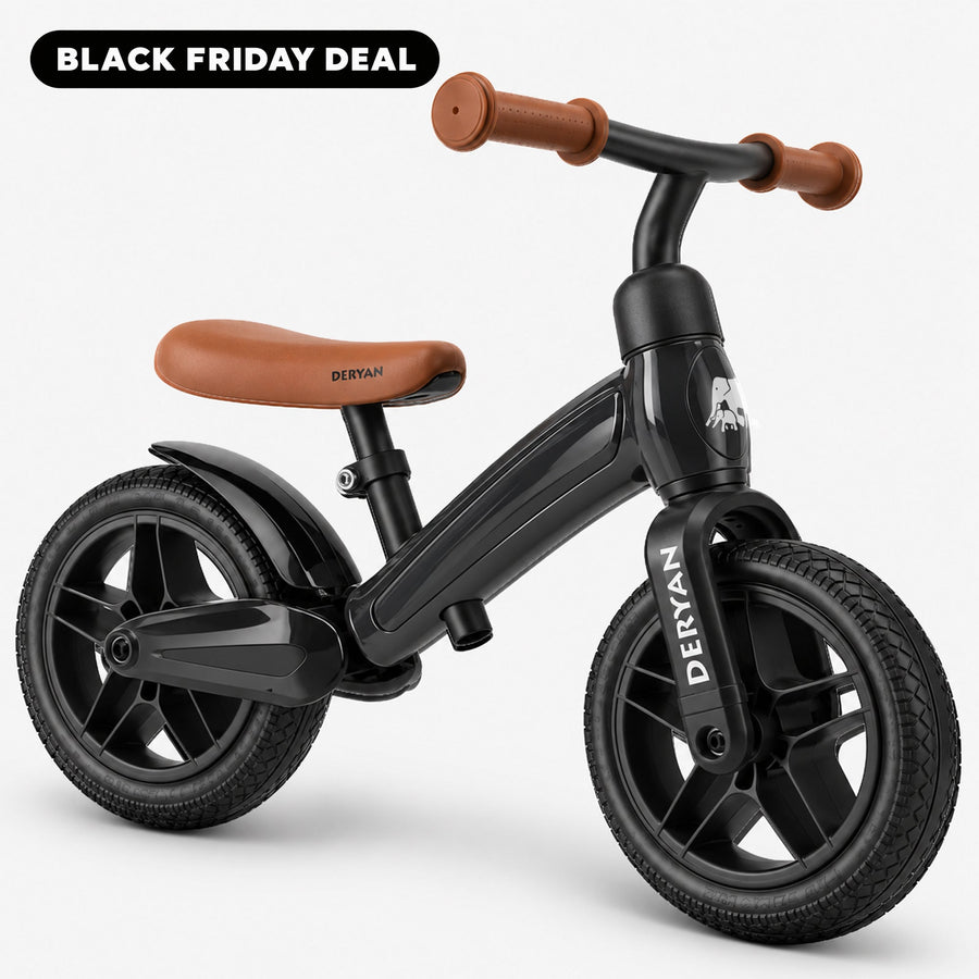 Luksus-løbecykel 10 tommer – Sort