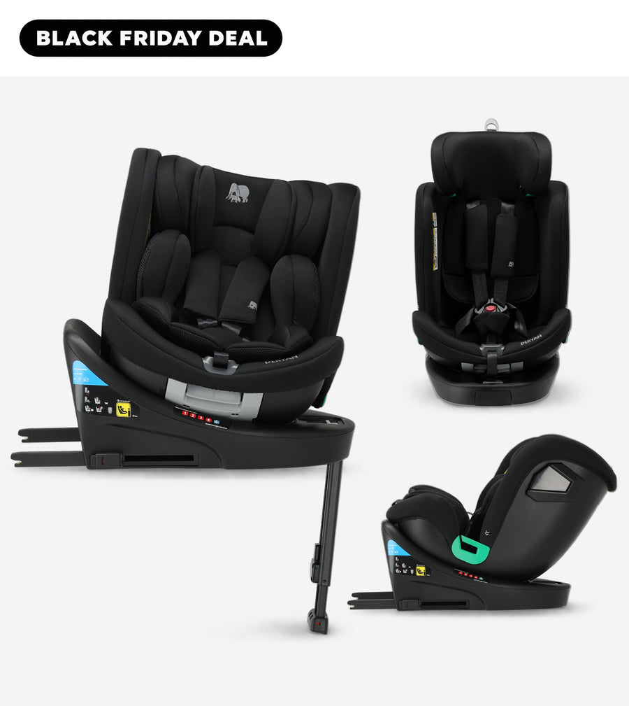 Chase Luxe i-Size-autostol 0–36 kg Isofix 360° – Sort