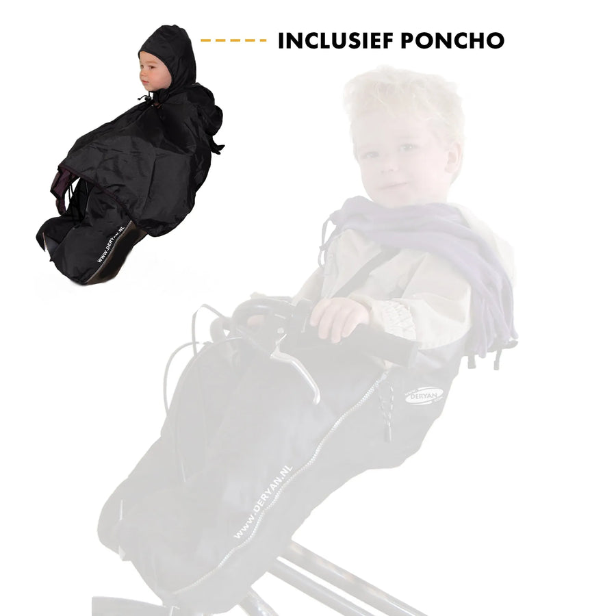 Bike-A-Way Fietsstoeltje regen poncho & windbreaker - Bobike & Yepp