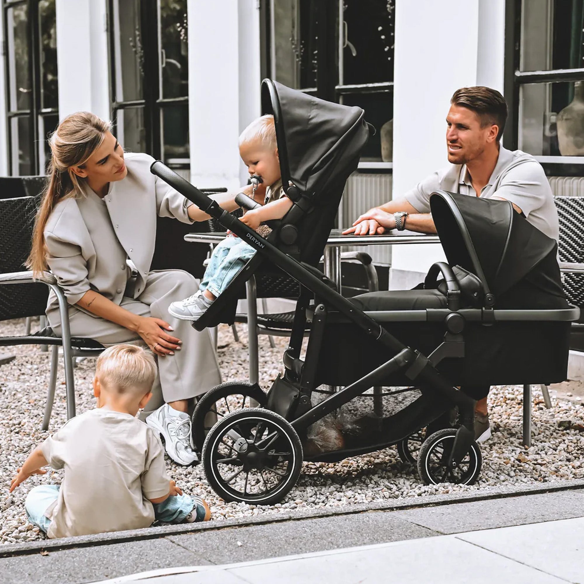 EVY V2 Duo Stroller Black 2-in-1 | DERYAN EVY V2 Duo Stroller Black 2-in-1 | DERYAN
