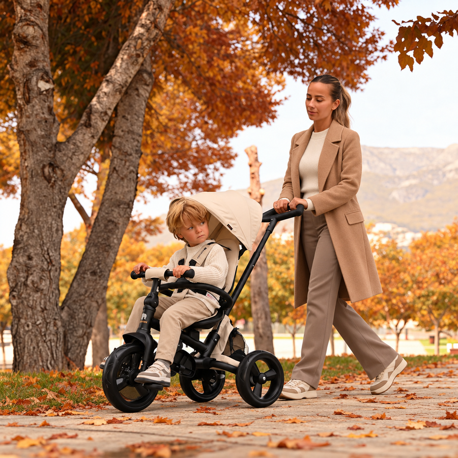 <tc>DERYAN</tc> Explorer trehjulet cykel creme