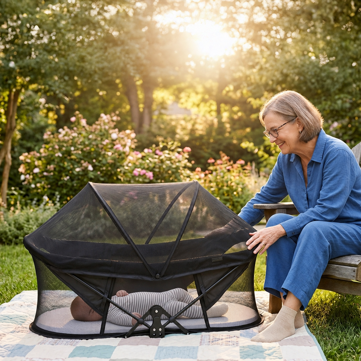 Infant Deluxe BabyBox Camping-seng - Sort