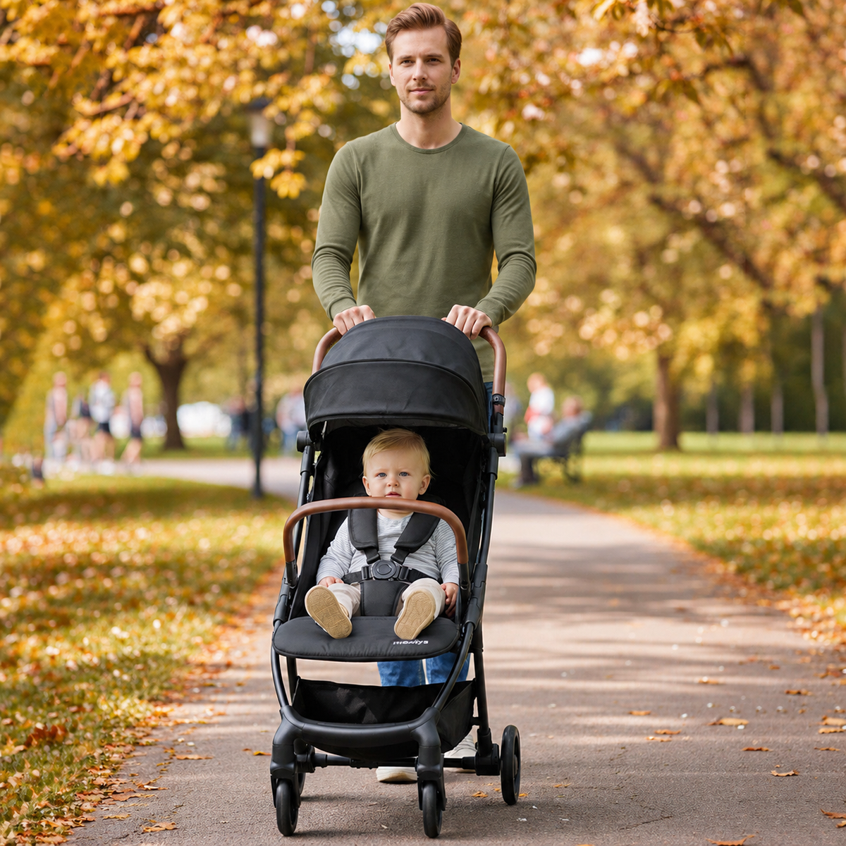 Mooiys Ash Stroller - Compact Stroller - Black