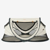 Peuter Luxe Cream reisbed pop-up met muggennet <1 mm zelfopblaasbaar matras draagtas