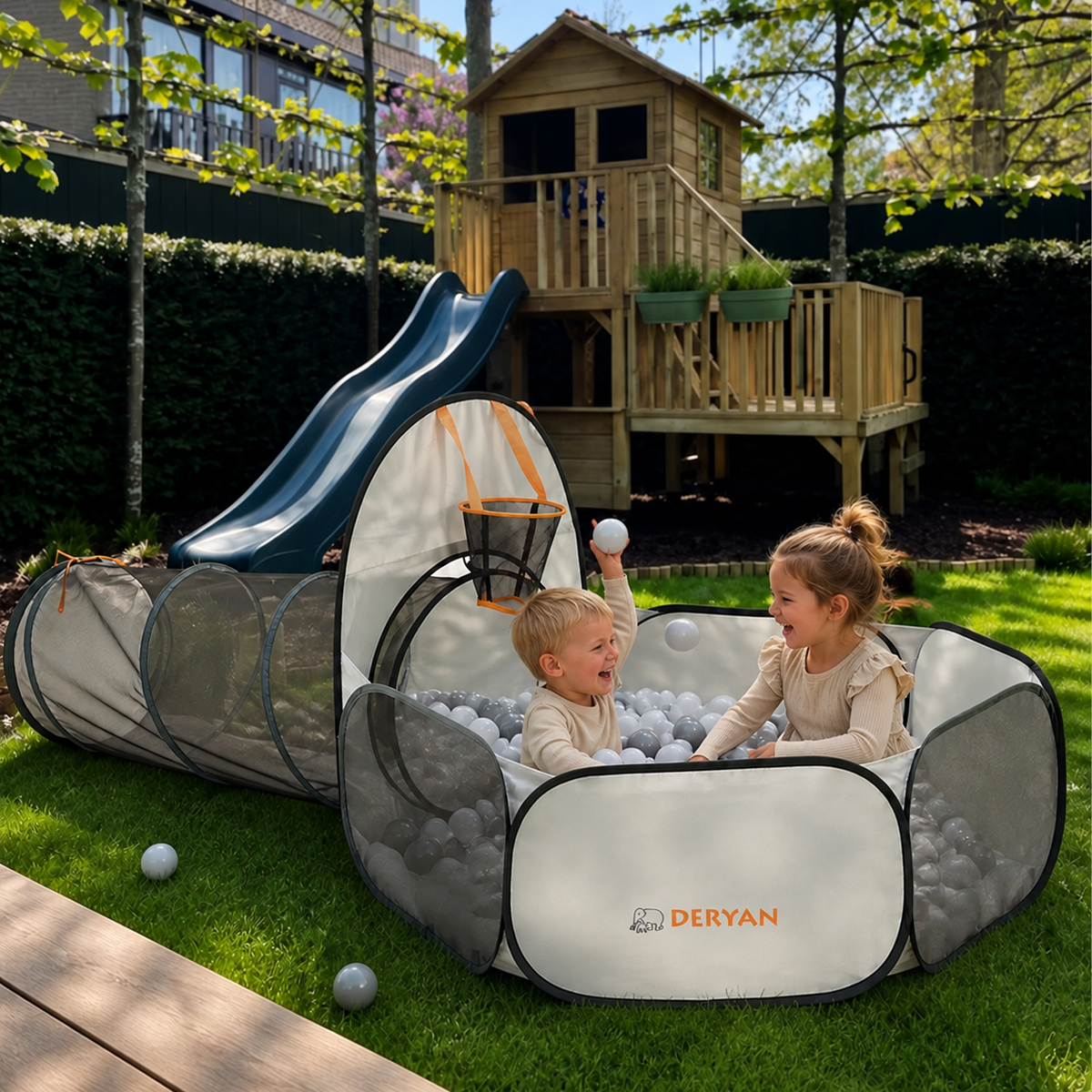 Silver Basketball Ball Pit