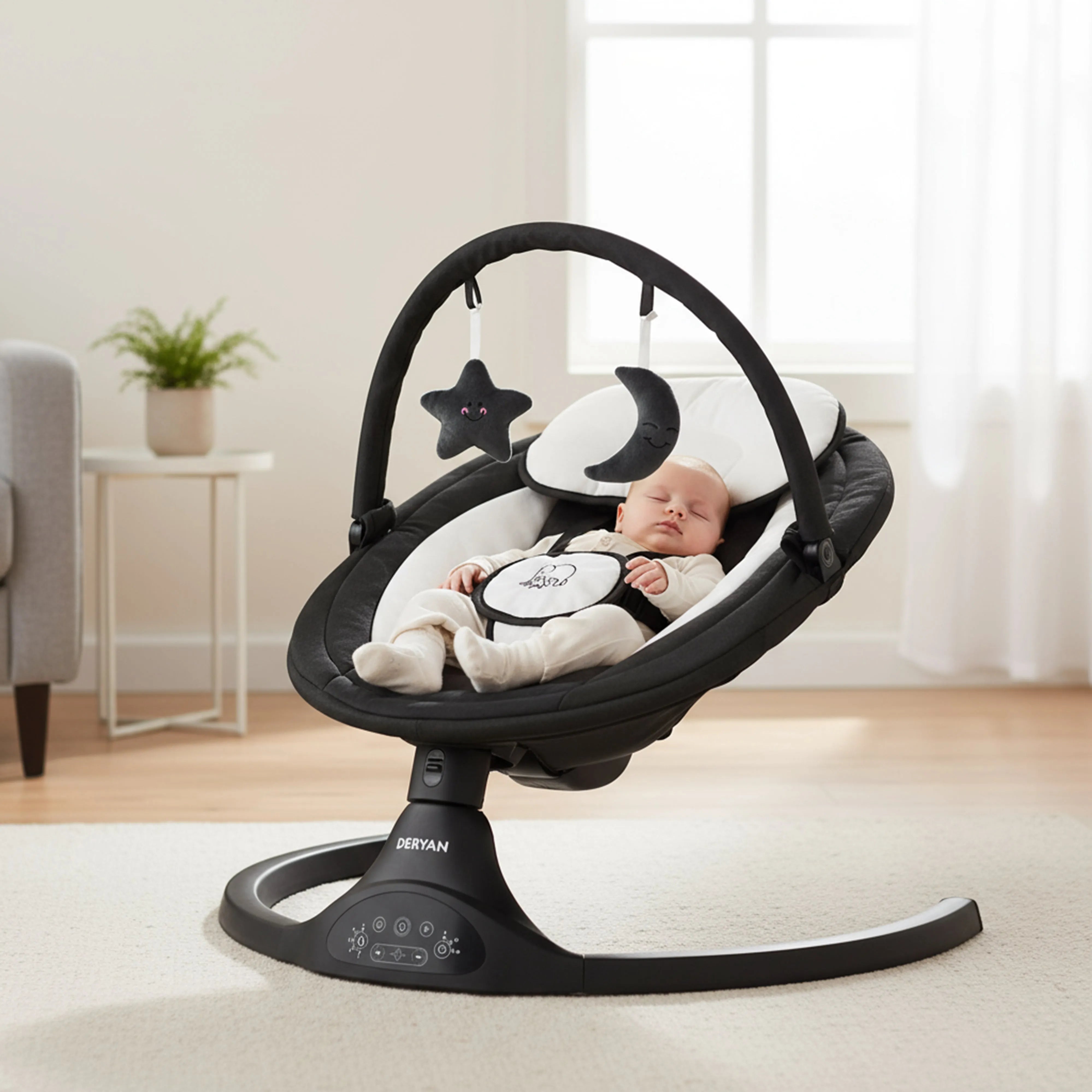 Elektrisk gyngestol Sort