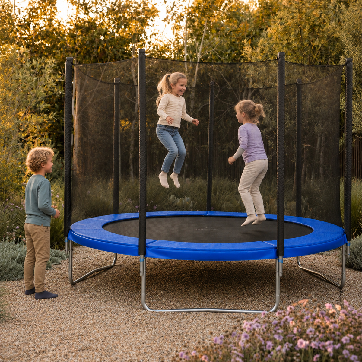 Ultrasport Trampoline Safety Net 305 cm - Trampoline Safety Net - Blue