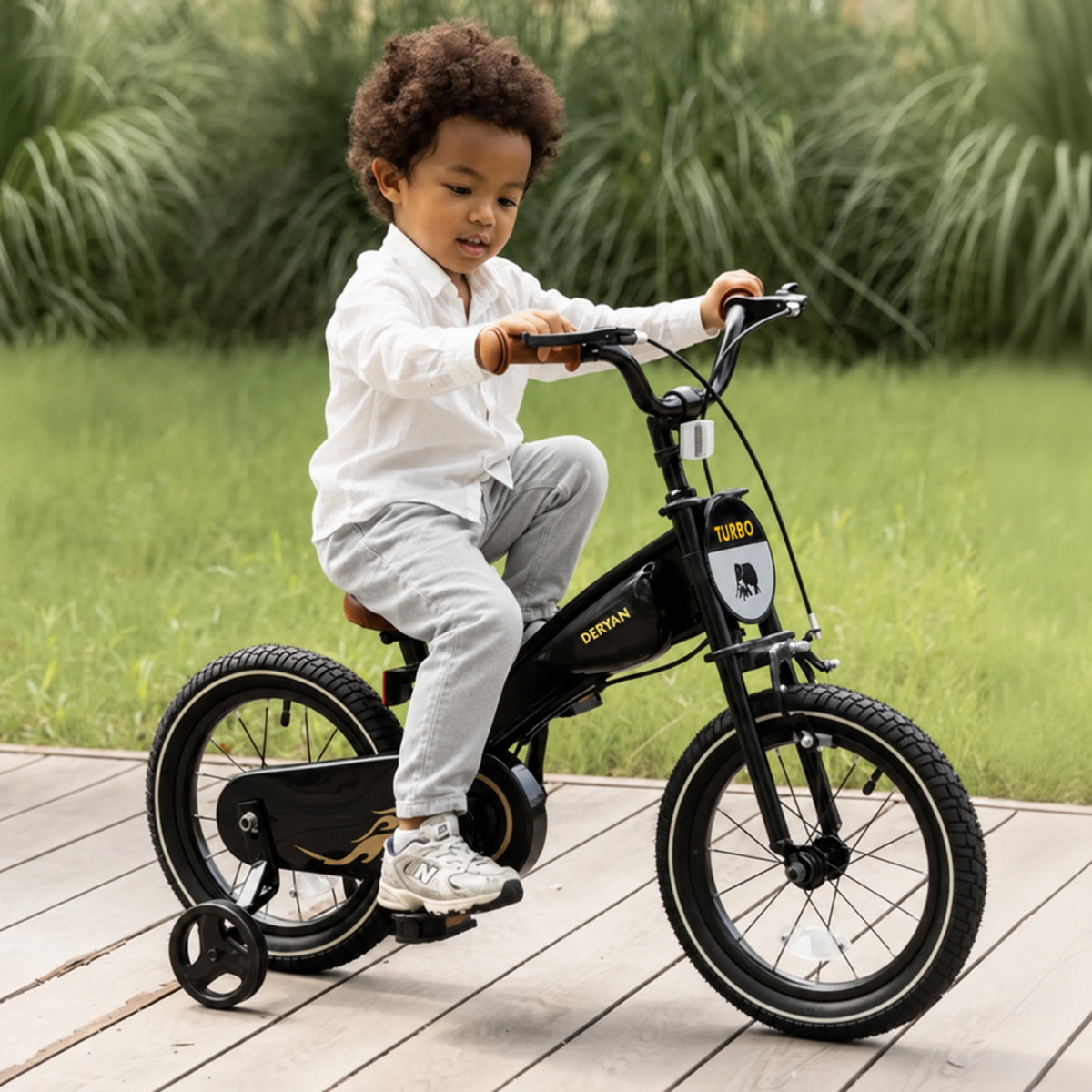 Vélo enfant Turbo 3-en-1 16 pouces avec guidon réglable et pédales amovibles