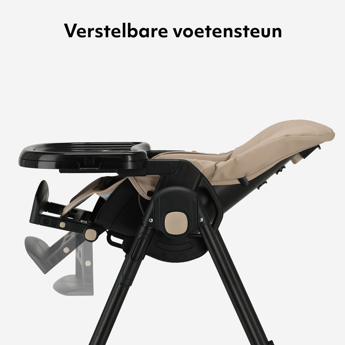 Mooiys Ella 2-in-1 High Chair - For Newborns and Older Babies - Adjustable Seat and Footrest, Reclining Position