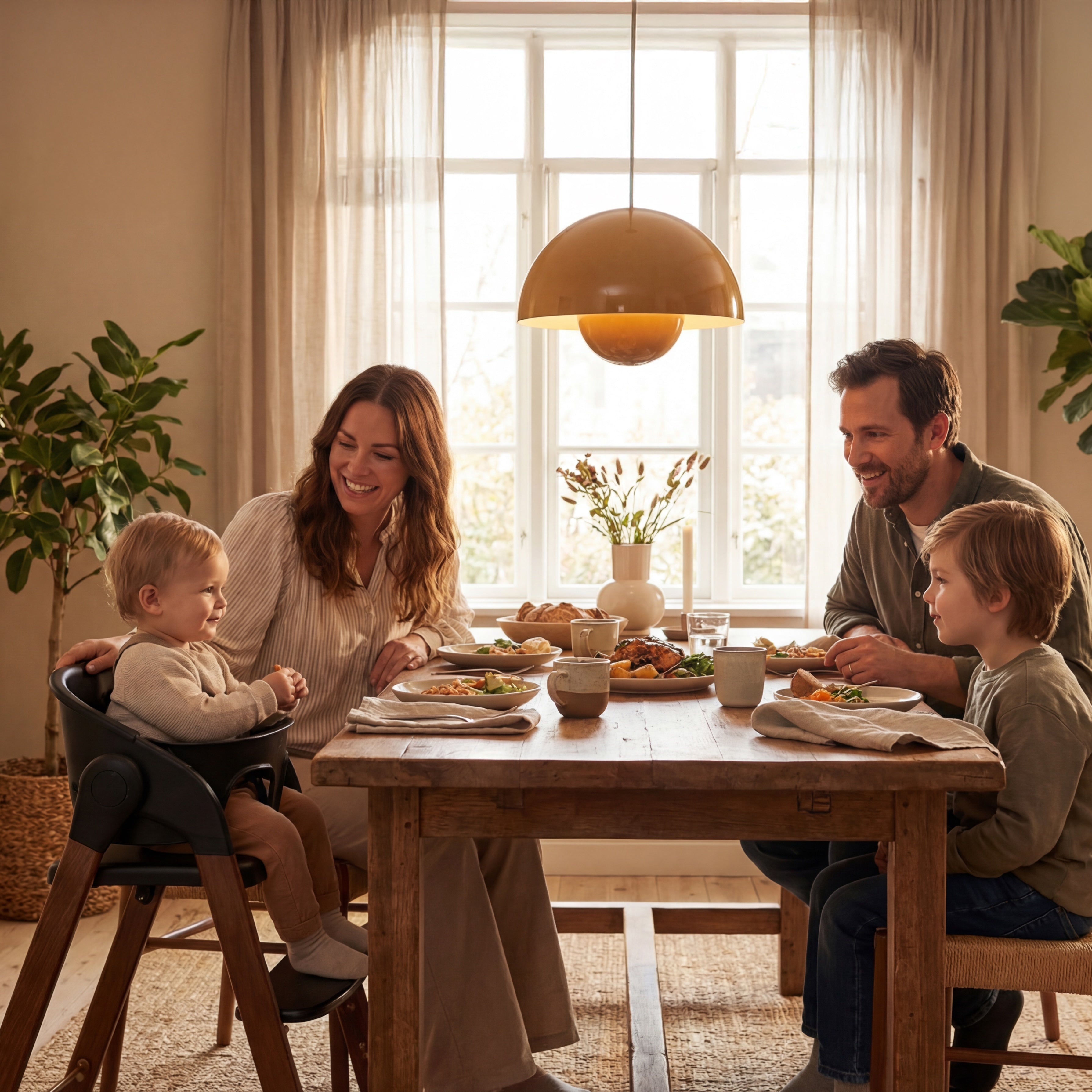 Luxe Kinderstoel Zwart / Hout