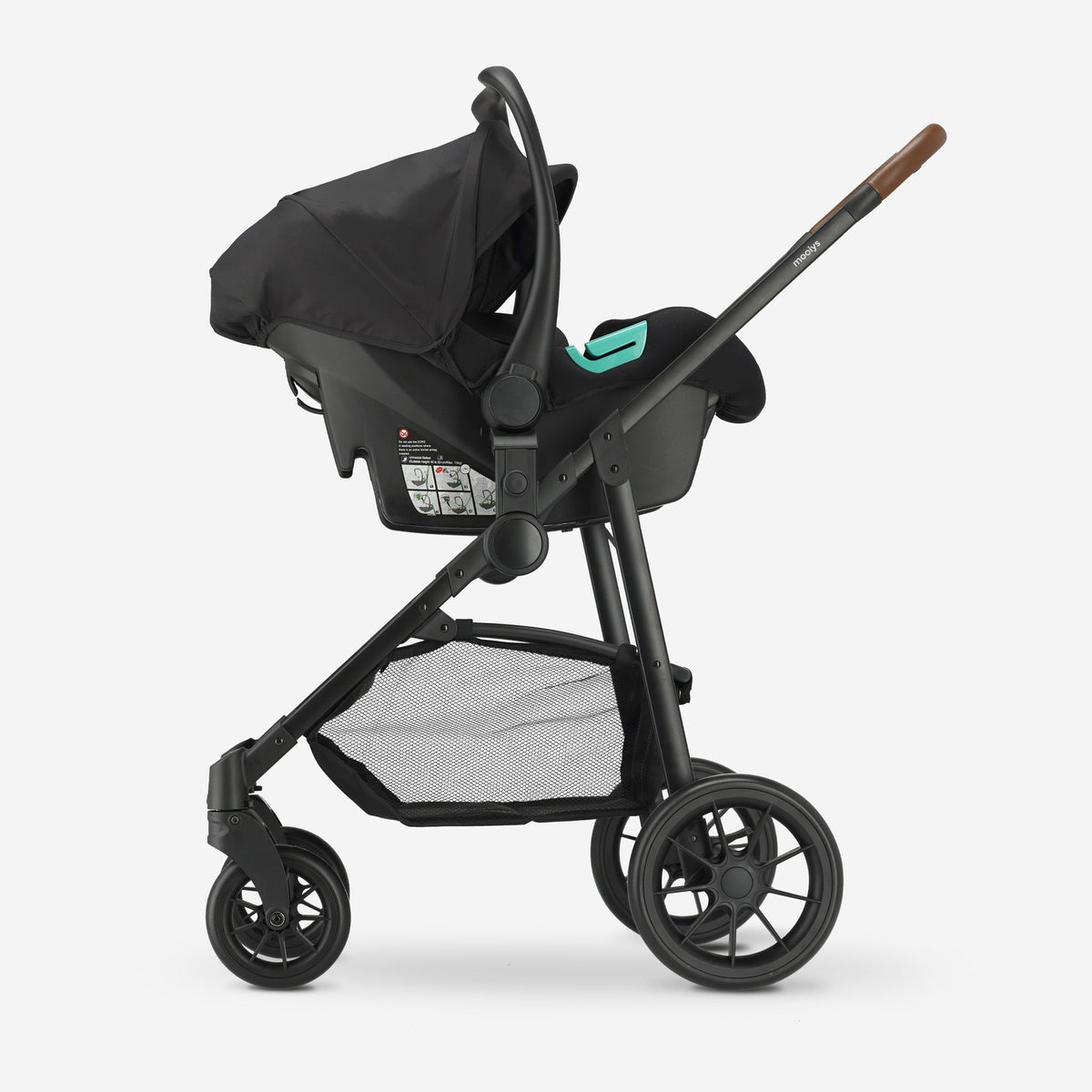 Mooiys Kai Stroller - 3-in-1 Travel System Stroller - Black