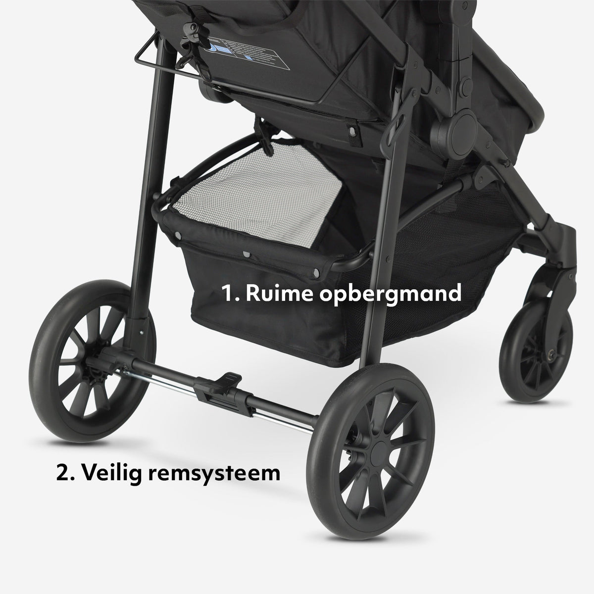 Mooiys Kai Stroller - 3-in-1 Travel System Stroller - Black