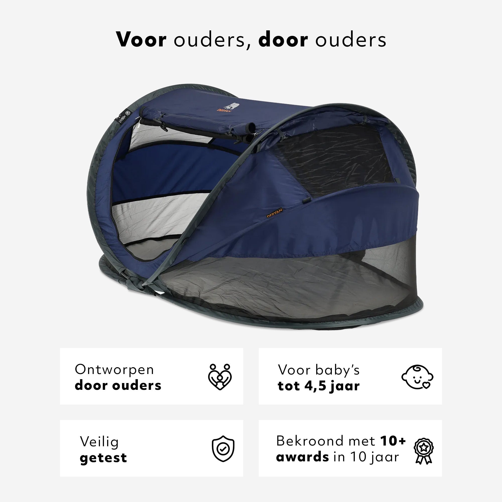 deryan peuter tent Peuter Luxe Navy Travel Crib 0–4.5 Years