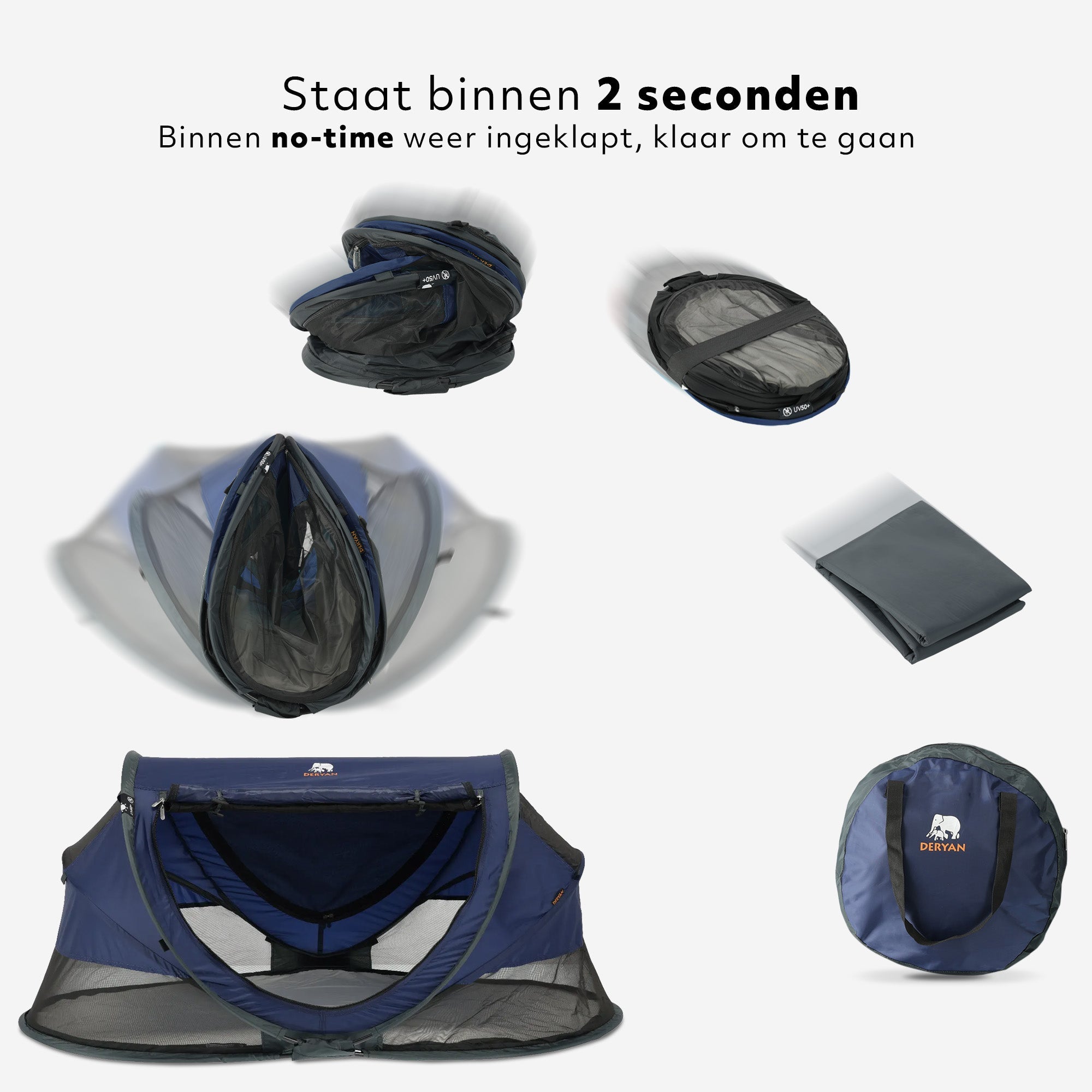deryan reisebett zelt travel cot peuter Peuter Luxe Navy Travel Crib 0–4.5 Years