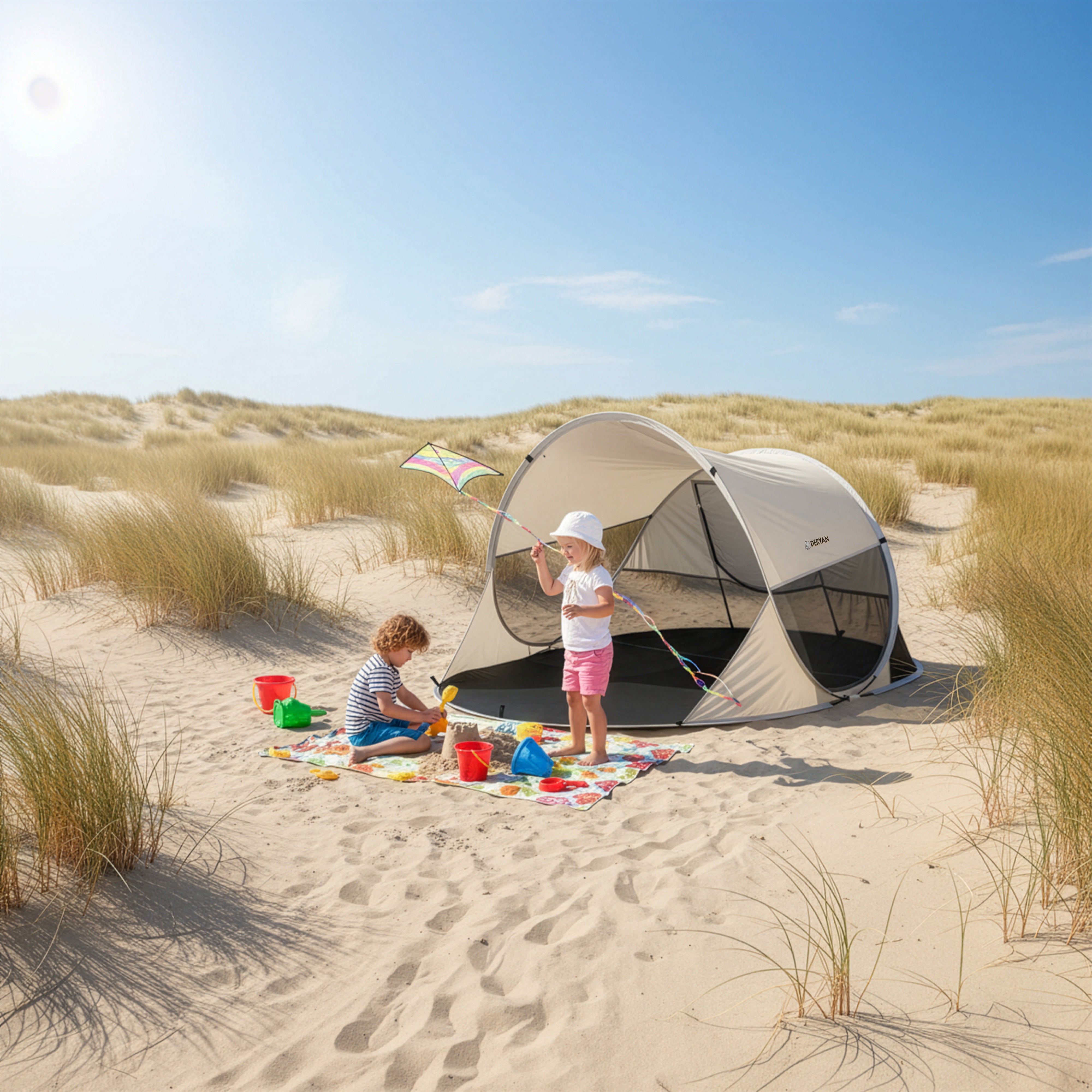 zelten auf sand Luxuriöses Pop-Up Strandzelt Large Sand