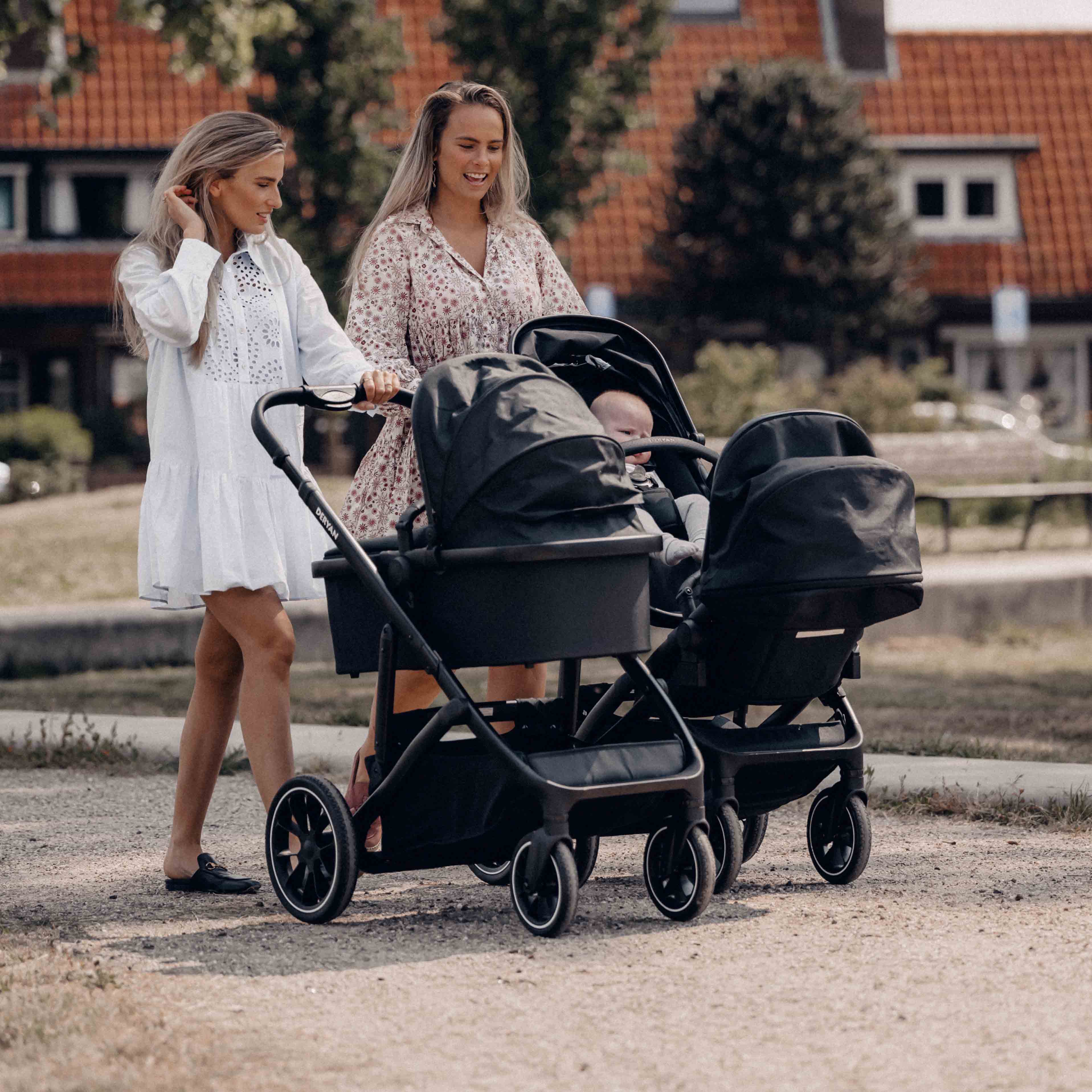 Passeggino Deryan Evy V2 2in1 - Estensibile Con Navicella E Seggiolino, Nero - Foto 9