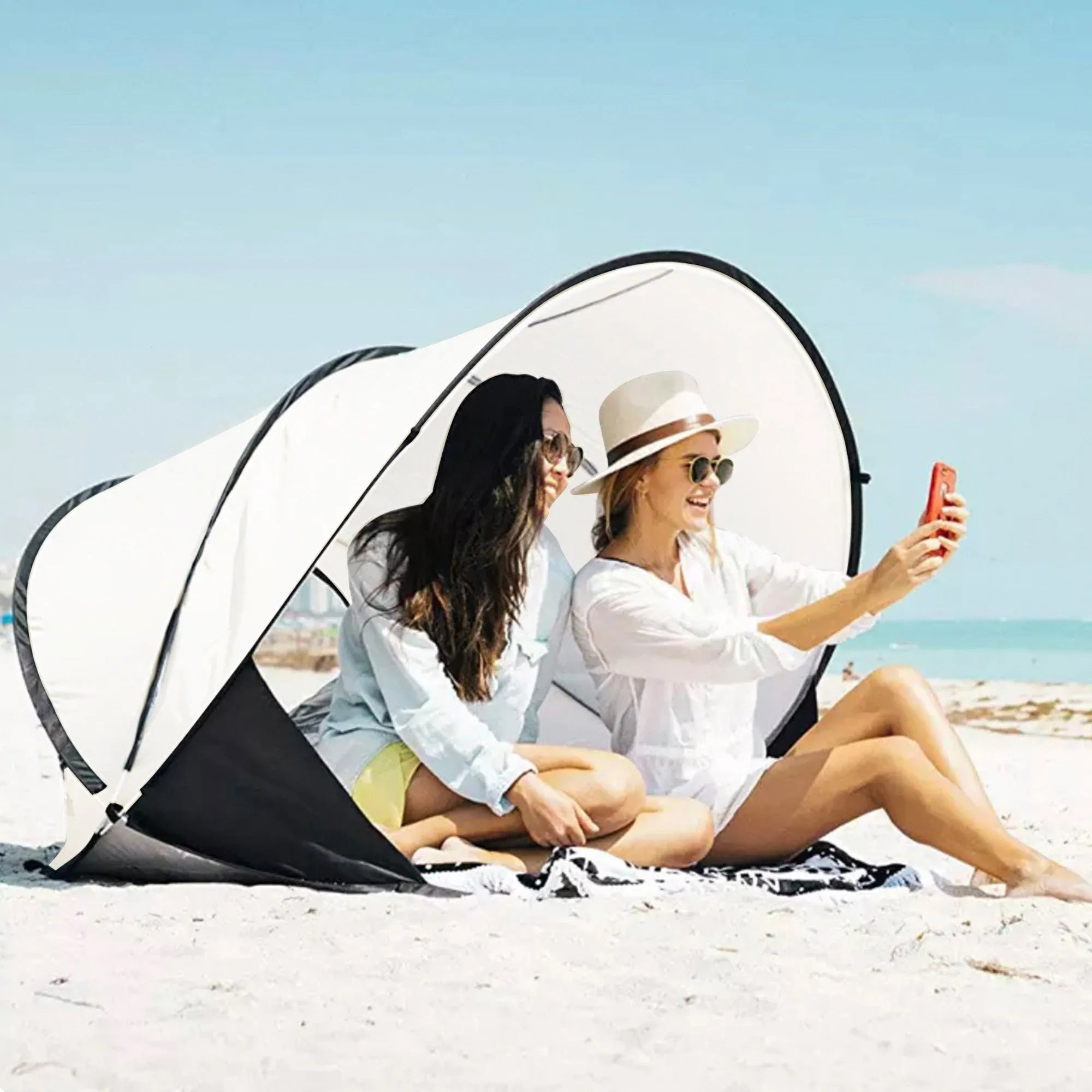 xxl zelt amazon Beach Tent XXL Silber