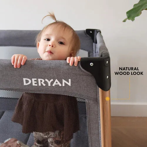 Camping Bed Complete Gray DERYAN